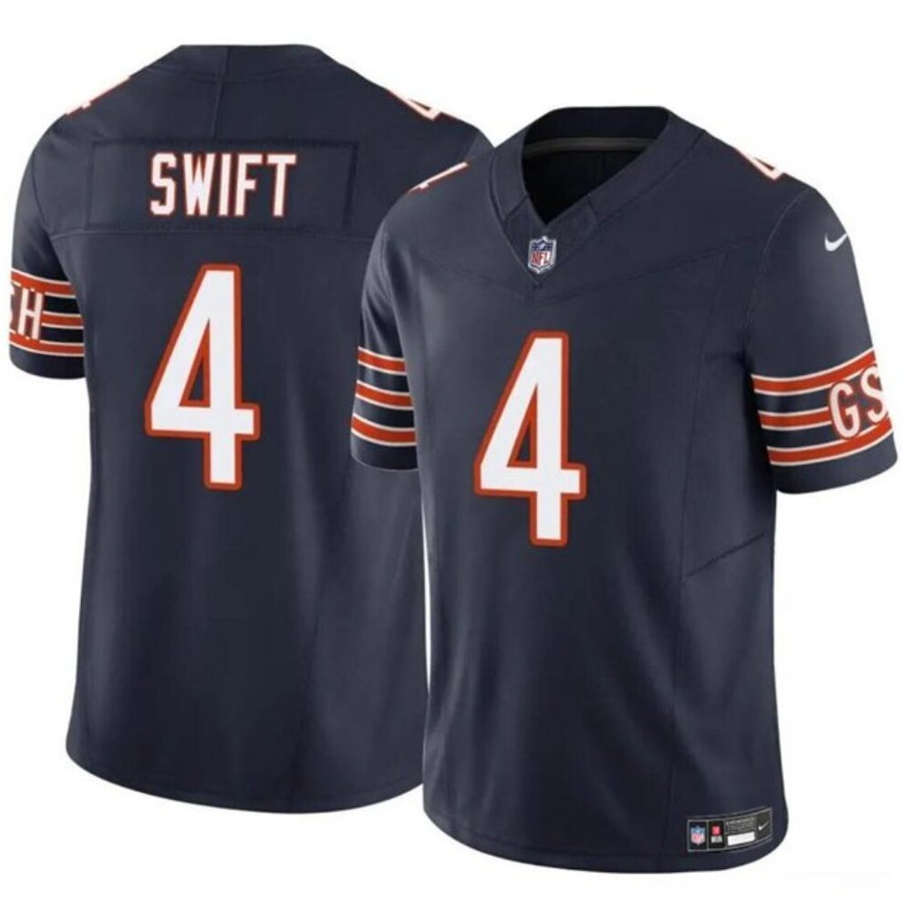 4 DAndre Swift Navy F U S E  Vapor Stitched Jersey